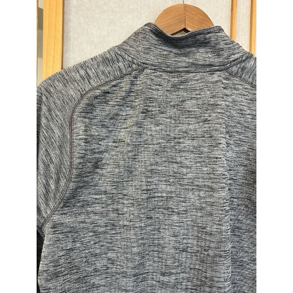 Zella Heathered Gray Athletic Quarter Zip Athletic Top Medium Running Outdoors - Picture 6 of 7